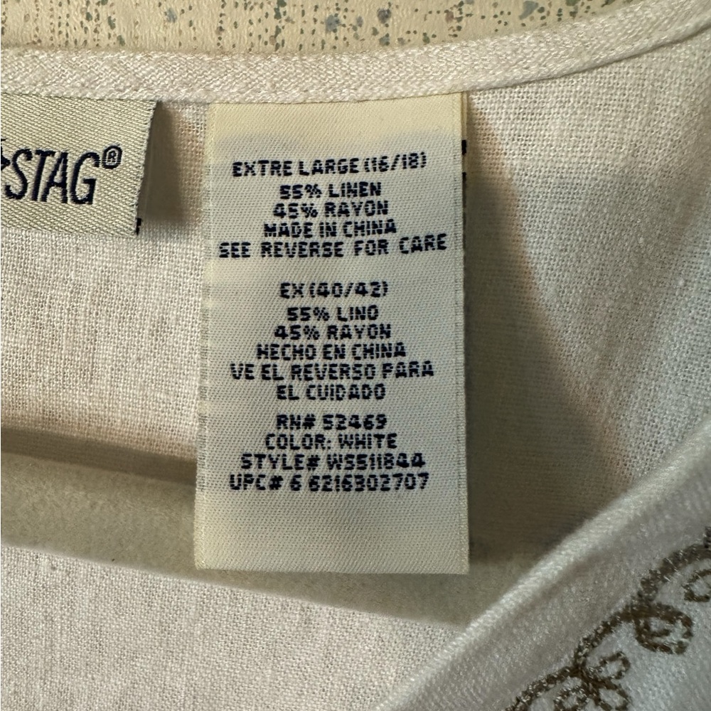 White Stag Linen and Rayon Cream Tunic. EUC. Size XL 16/18. - Picture 5 of 5